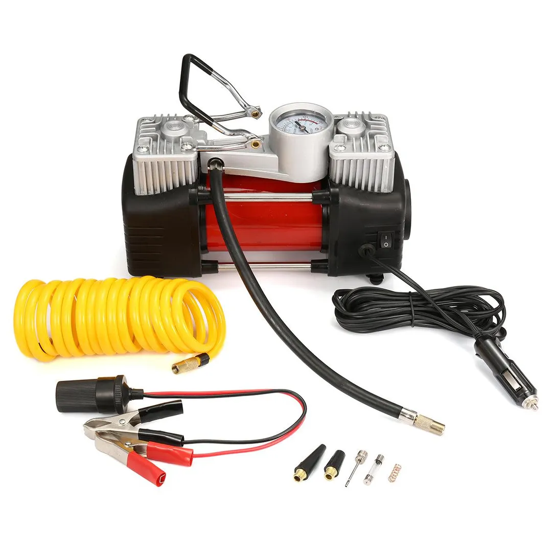 Kadell Dual Cylinder Air Compressor Pump, Heavy Duty Portable Air Pump, Auto 12V Tire Inflator for Car, Truck, RV, Bicycle and Other Inflatables, photo 10 of 11