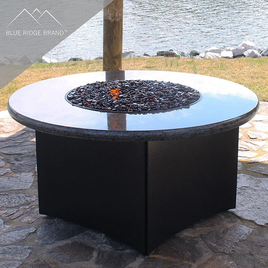 Blue Ridge Brand Fire Pit Glass - Dark Amber Reflective Fire Glass Beads 3/4" - Brown Reflective Fire Pit Glass Rocks - Blue Ridge Brand™ Reflective Glass Beads for Fireplace and Landscaping 3, 5, 10, 20, 50 Pounds, photo 5 of 6