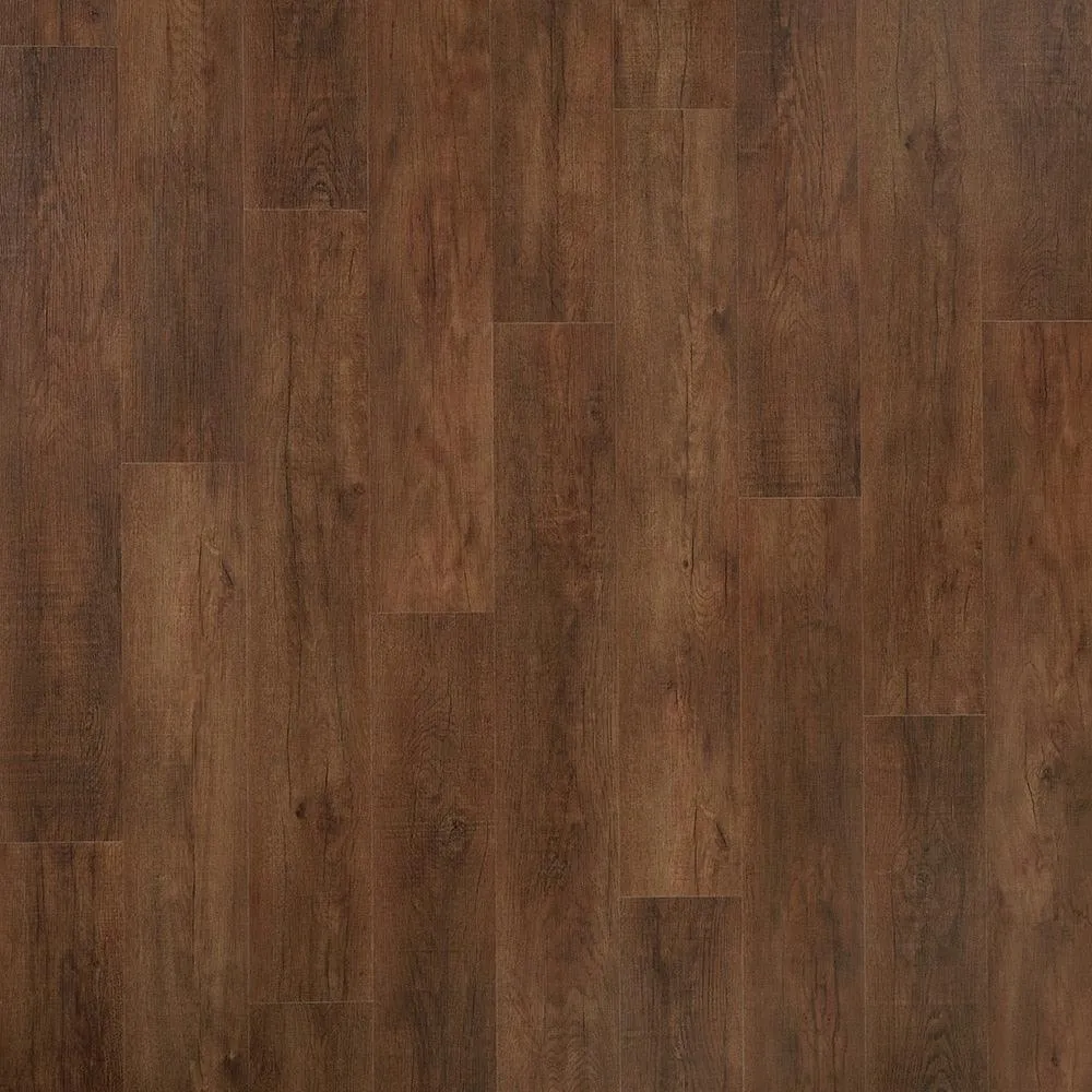 Pergo DuraCraft +WetProtect Warm Amber Walnut 7-1/2-in Wide x 6-mm Thick Waterproof Interlocking Luxury Vinyl Plank Flooring (17.43-sq ft), photo 3 of 20