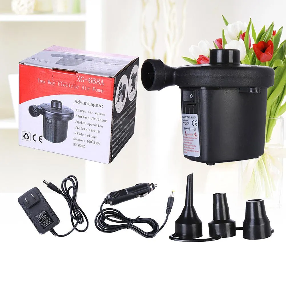 Pixnor Electric Air Pump Inflate Deflate Pumps Car Inflator Electric Pump Quick-Fill Air Pump for Air Mattresses Paddling Pools Beach Toys, photo 3 of 6