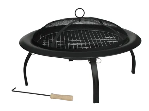 60838 Black 29" Folding Fire Pit