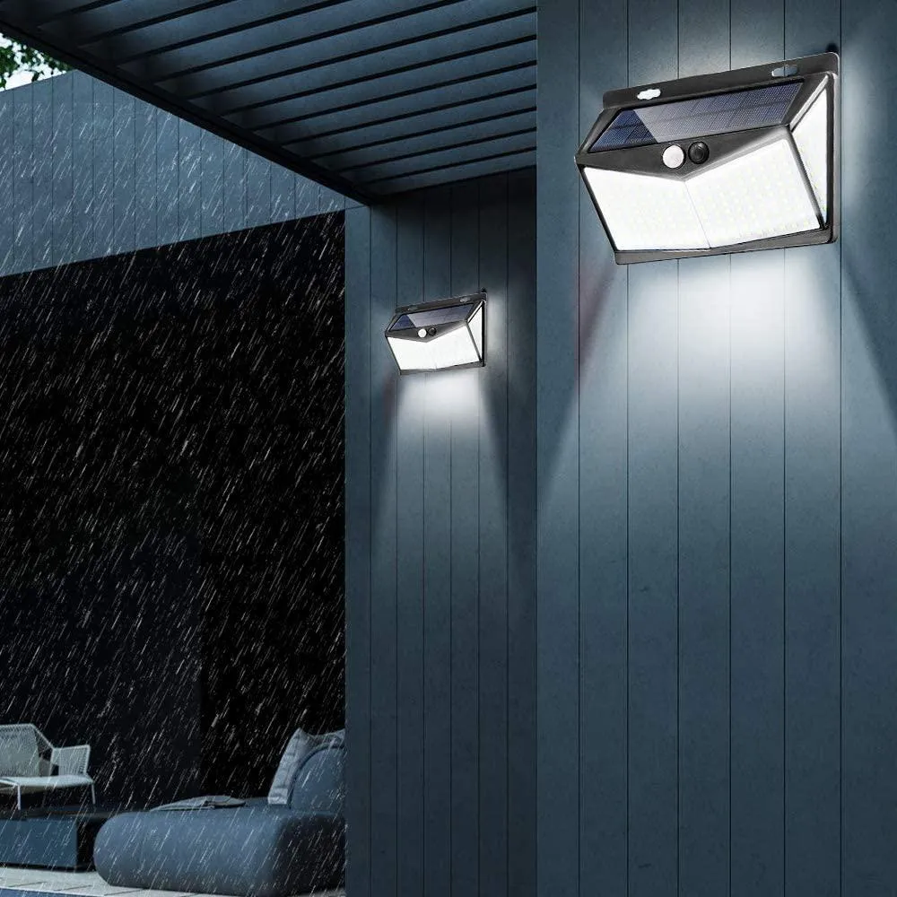 EXGREEM Solar Lights Outdoors 208 LED/3 Modes,exgreem Security Motion Sensor Night Lights, Wire-Free, IP65 Waterproof, Solar LED Light for Garden, Fence, Patio, Garage and Stairs (4 Pack), photo 6 of 8