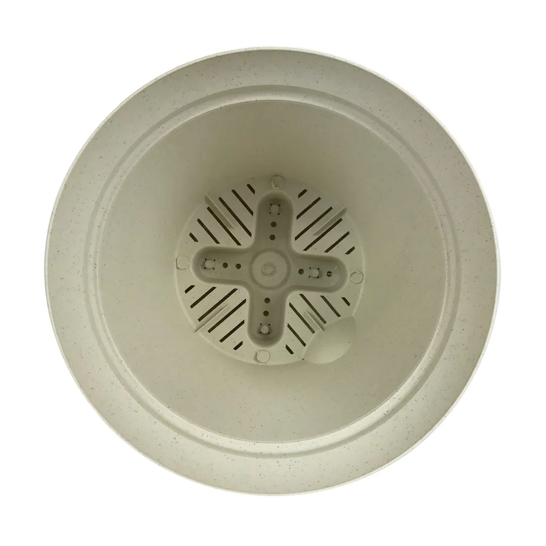 2 Pack of 11.5 Inch Latte Quartz Plastic Self Watering Flare Flower Pot or Garden Planter, photo 3 of 4