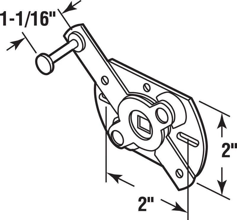 Prime-Line 2 in. W X 2 in. L Steel Swivel Latch, photo 2 of 2