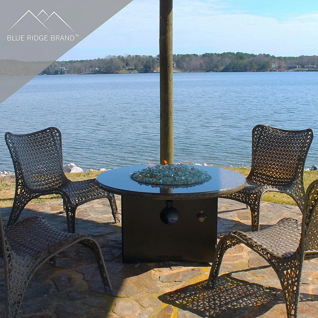 Blue Ridge Brand Fire Pit Glass - Crystal Clear Reflective Fire Glass Beads 3/4" - Reflective Fire Pit Glass Rocks - Blue Ridge Brand™ Reflective Glass Beads for Fireplace and Landscaping 3, 5, 10, 20, 50 Pounds, photo 6 of 6
