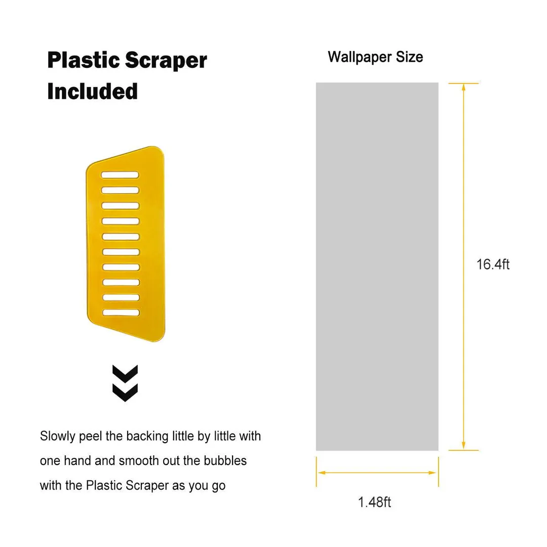 Home Cal Stone Peel and Stick Wallpaper - Roll Waterproof Self-Adhesive Contact Paper Removable Shelf Paper PVC Wall Paper Covering – 1.48ⅹ16.4ft - Grey Brick(Plastic Scraper Included), photo 6 of 6