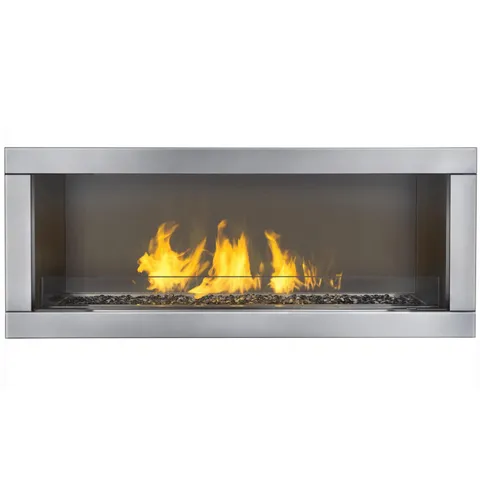 Single Sided Linear Outdoor Gas Fireplace Insert