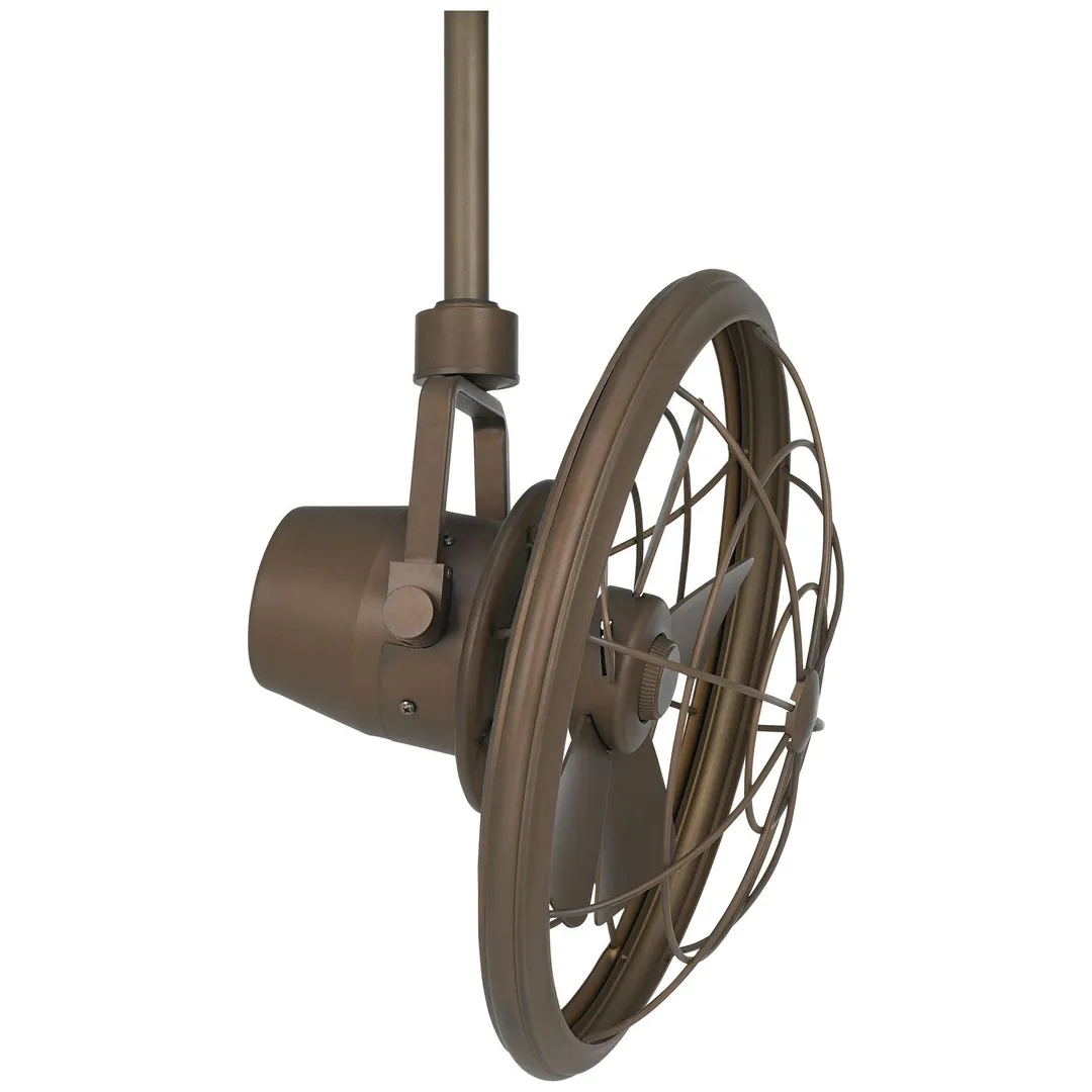 Casa Vieja 18" Casa Vieja Mission Outdoor Ceiling Fan with Wall Control Mounted Adjustable Oil Rubbed Bronze Cage Damp Rated for Patio Porch, photo 6 of 7