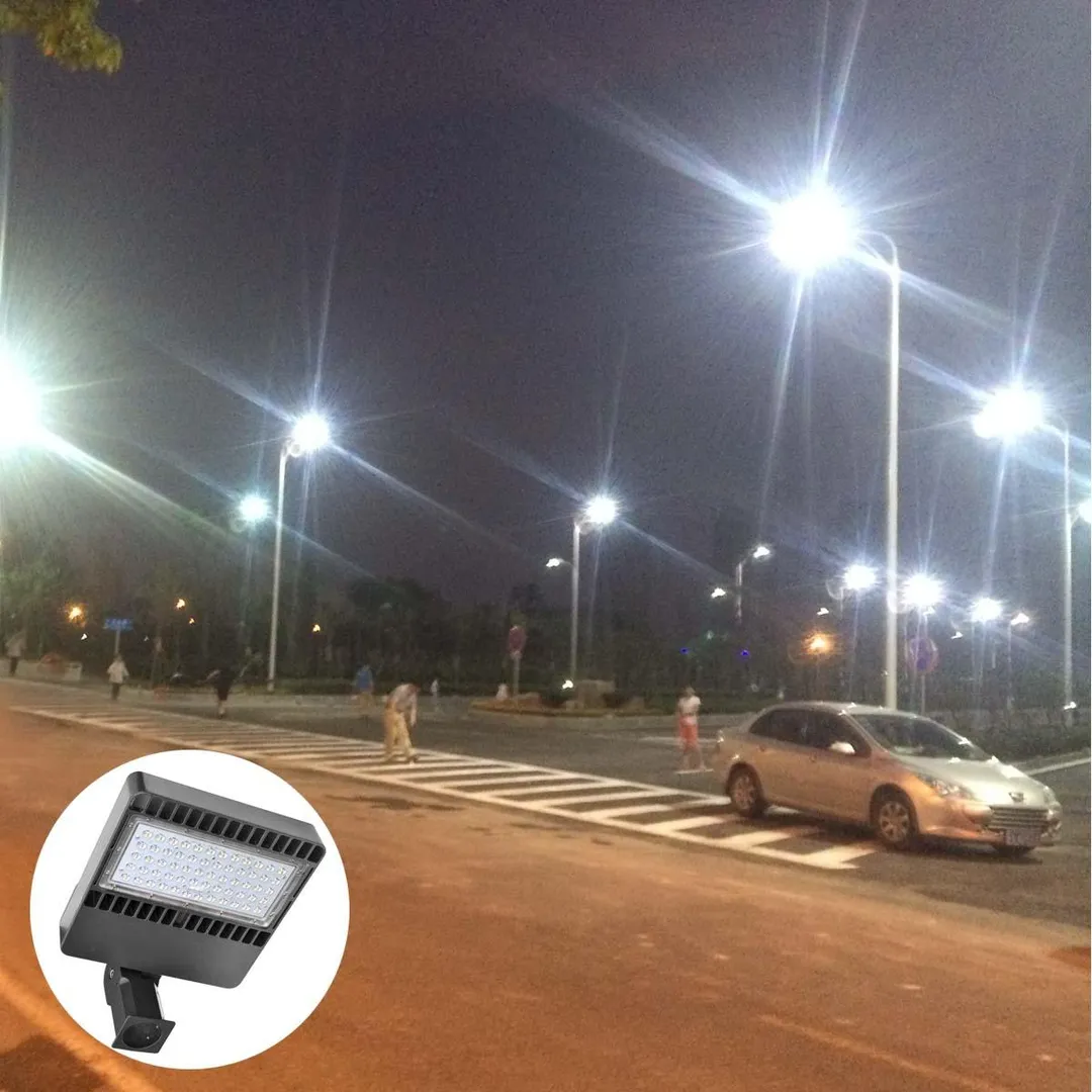 KAWELL LED Parking Lot Lights 80W-9600lm Outdoor LED Flood Lights 5000K LED Shoebox Lights - Slip Fit Mount Commercial Street Area Light for Stadium, Parking Lot, Roadways, photo 7 of 7