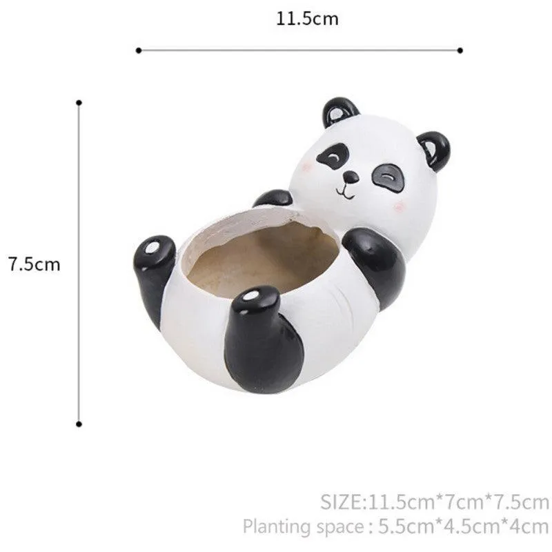 ENJOY Cute Hippo Succulent Pots With Drainage Resin Mini Flower Pot Garden Plants Vase Desk Flower Decoration, photo 3 of 5