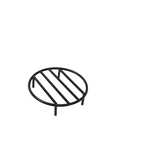 Sunnydaze Firewood Grate Round Black Steel Outdoor Fire Pit Accessory - 12"