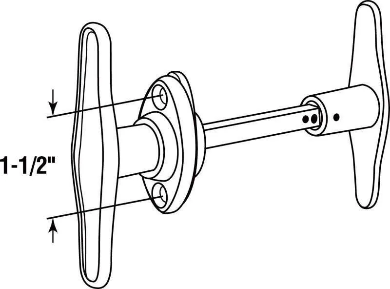 Prime-Line 3 in. L Diecast T Handle, photo 2 of 2