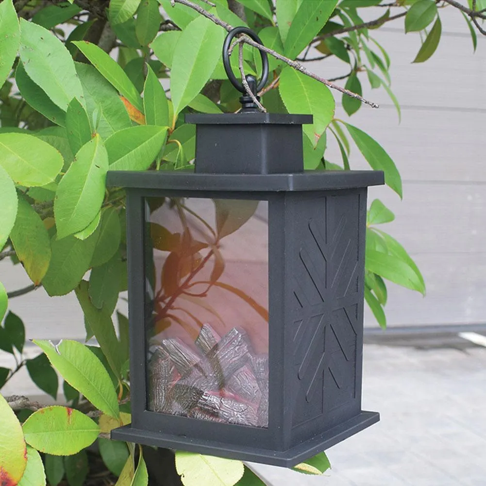 AUTCARIBLE LED Fireplace Lantern Light Hand-Held Hanging Lamp for Home Festival Decoration Outdoors Lighting, photo 4 of 9