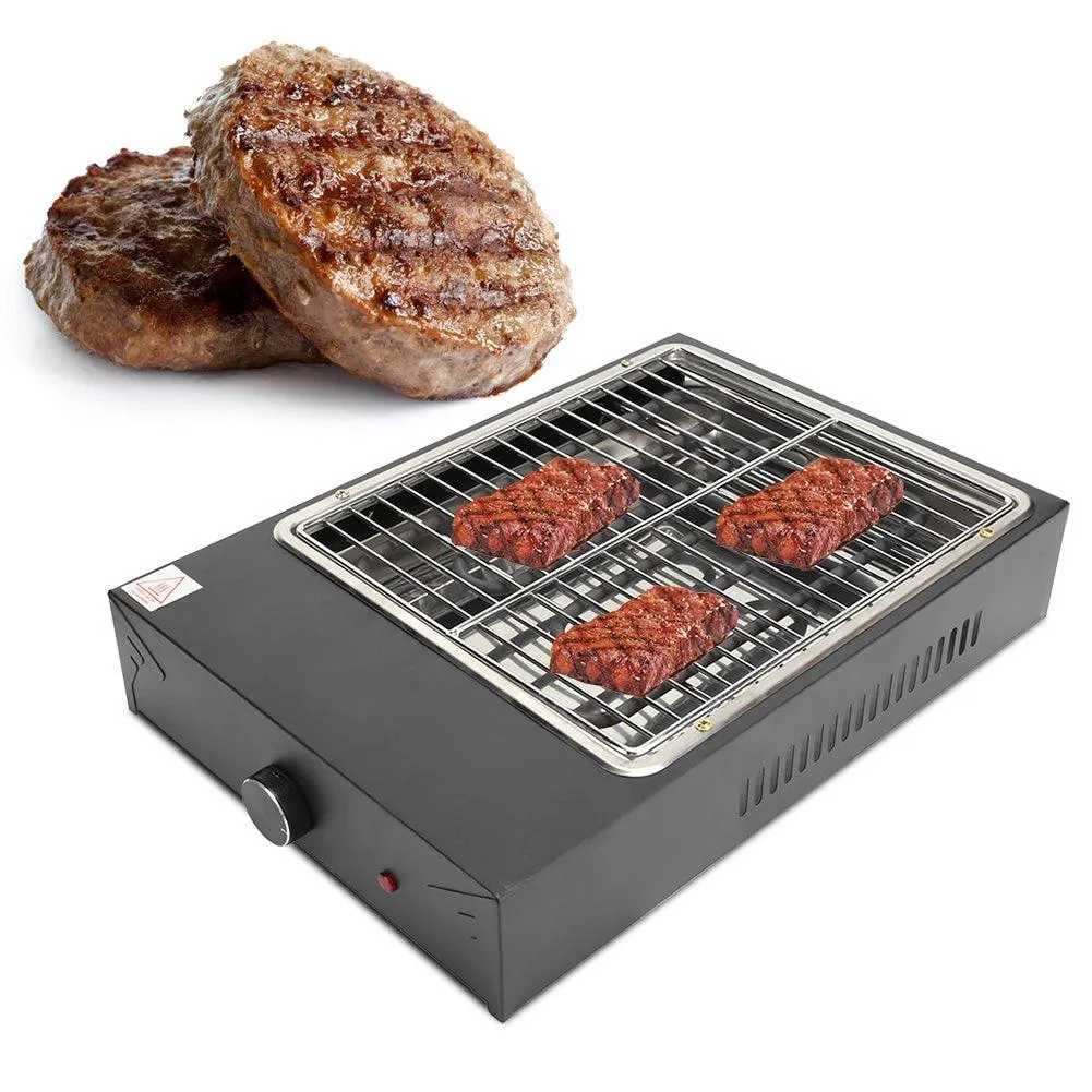 LYUMO Electric Grill, Portable Electric Grill Removable Non Stick BBQ Plate for Indoor Outdoor Cooking Barbecue Tool, photo 5 of 11