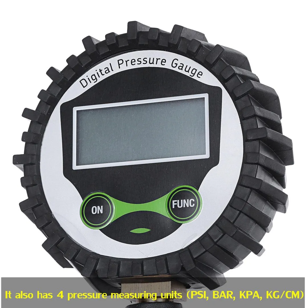 KUDOSALE 220 PSI Tire Pressure Gauge LCD Digital Tire Inflator Gauge for Chuck Car Truck Automatic Reading AirPressure Gauge, photo 5 of 7