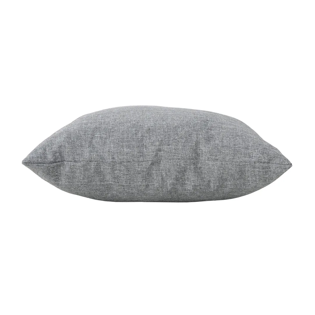 Esme Outdoor Water Resistant Fabric Square Throw Pillow, Set of 2, Grey, photo 7 of 11