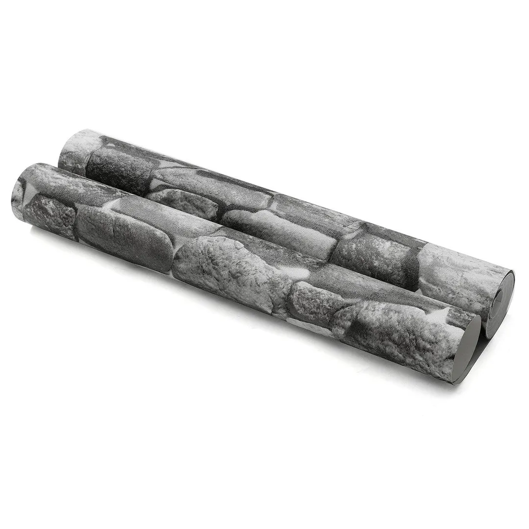 HALLOLURE Wall Décor Wallpaper Hadrian Stone Wall Peel & Stick Wallpaper Waterproof for Home Design and Room Decoration, Large Size 10m x 0.53m / 393.7'' x 21'', photo 5 of 7