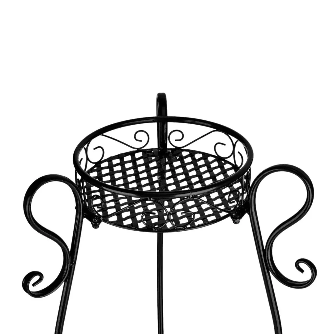 Dazone Demountable Metal 2 Tiers Plant Rack Indoor Floor Model Potted Plant Stand Black, photo 6 of 7