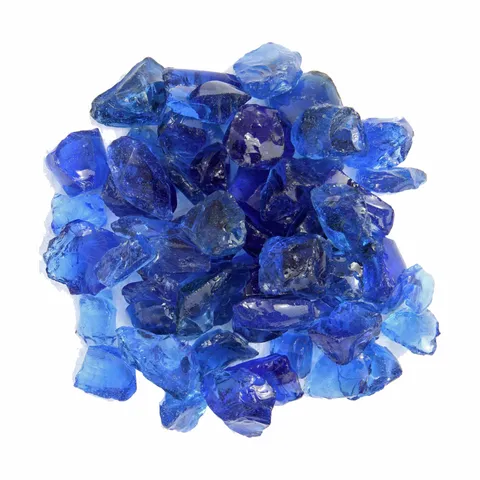 Ocean Blue Recycled Fire Glass, 10 lbs