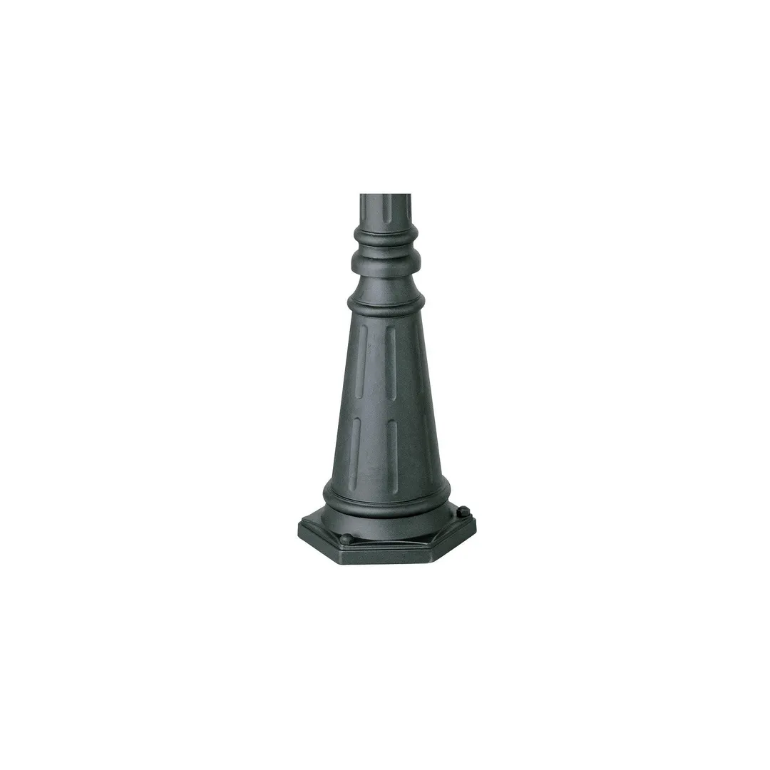 John Timberland Outdoor Post and Cap Base Black Iron Pole 76 3/4" for Exterior House Porch Yard, photo 4 of 5