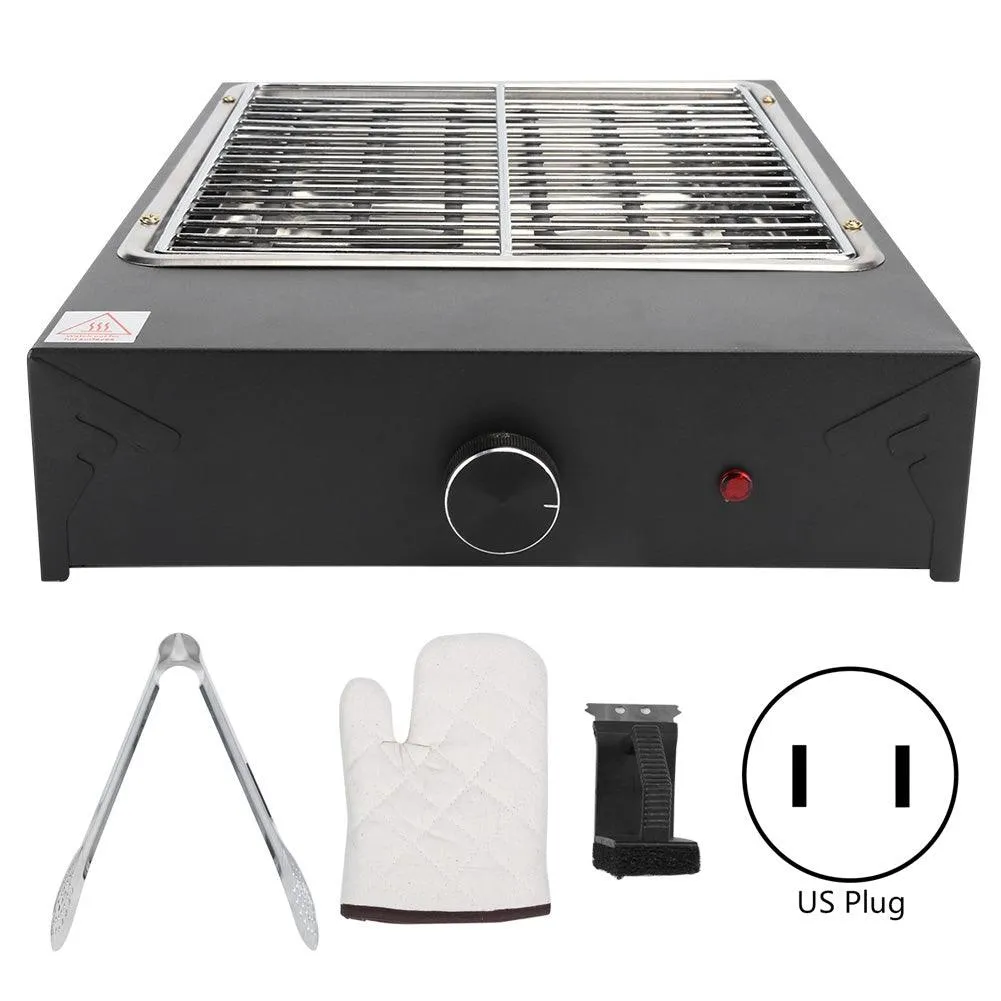 ANGGREK Portable Electric Grill Removable Non‑Stick BBQ Plate for Indoor Outdoor Cooking Barbecue Tool,Electric Grill,Household Electric Grill, photo 3 of 10