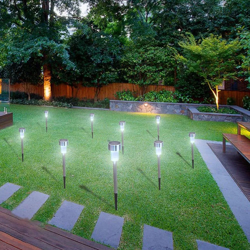 Zimtown 24pcs Solar Outdoor LED Light, Stainless Steel Path Walkway Lights for Landscape, Patio Pathways, photo 11 of 12