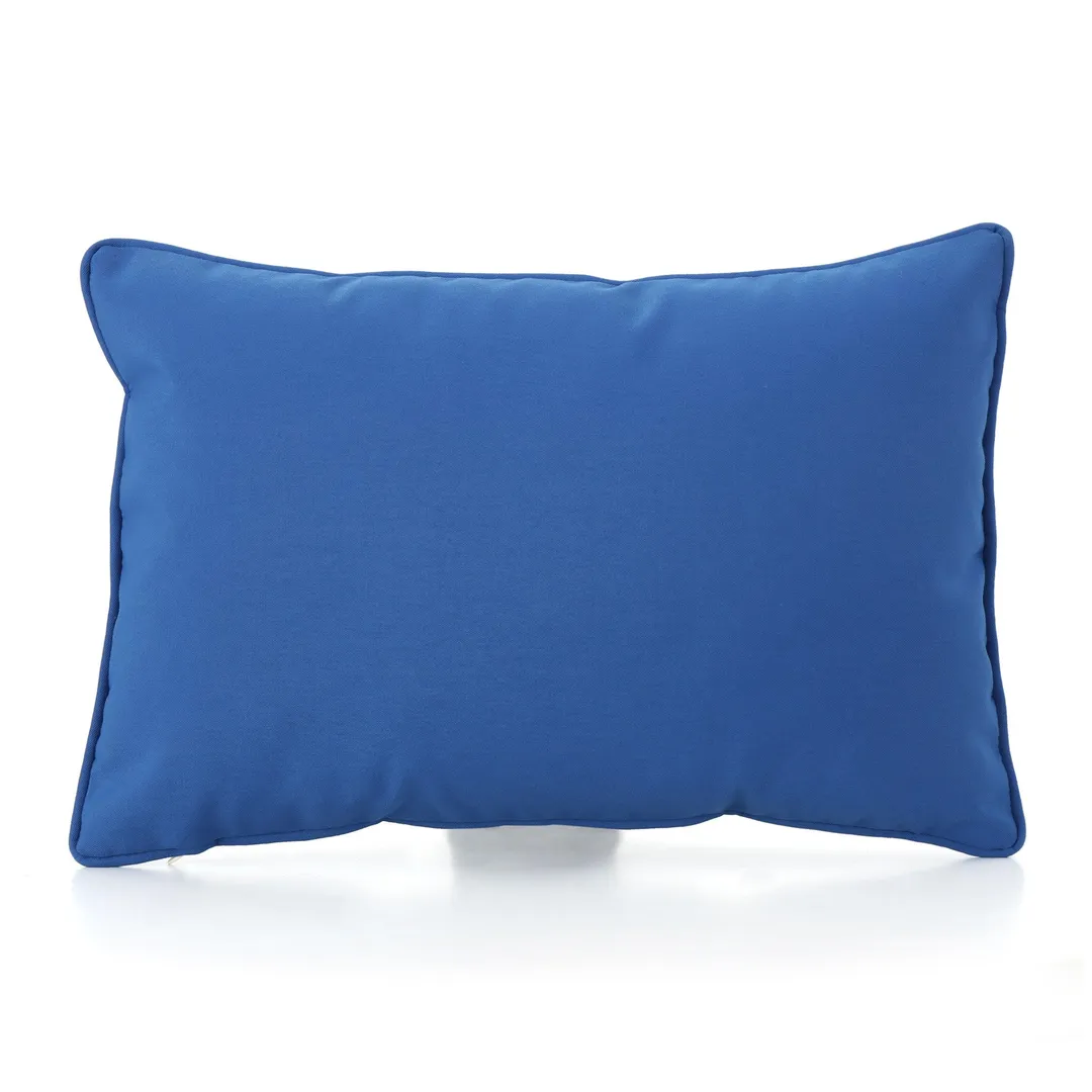 Esme Outdoor Water Resistant Fabric Pillows, Set of 3, Blue, photo 10 of 11