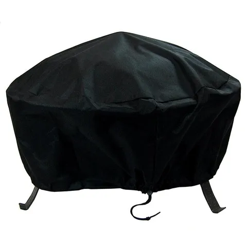 Sunnydaze Fire Pit Cover Round Durable Weather-resistant Waterproof - Black- 36"