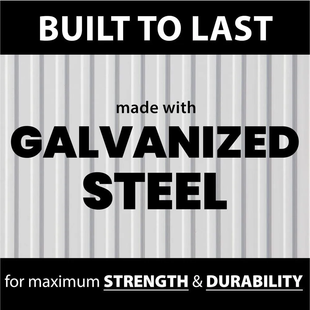 Hanover Indoor/Outdoor Galvanized Steel Firewood Storage Rack Holds up to 55 CU. FT. of Stacked Firewood, photo 6 of 9
