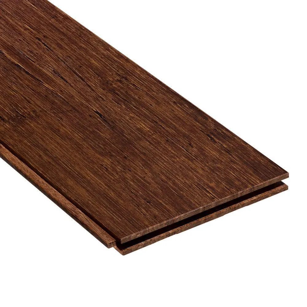Home Legend Strand Woven Sapelli 9/16 in. Thick x 4-3/4 in. Wide x 36 in. Length Solid T&G Bamboo Flooring (19 sq. ft. / case), photo 2 of 5