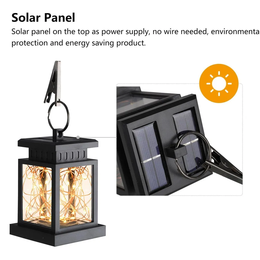 EEEKit Hanging Solar LED Light, Waterproof Solar Copper Wire Lantern, Table Lights, Outdoor Landscaping Lighting, Solar Powered Courtyard Hanging Lamp Decoration for Home, Patio, Garden, Lawn, Party, photo 3 of 9