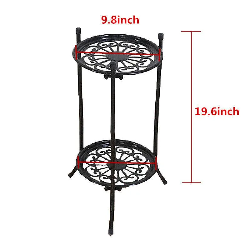 2-Tier Iron Potted Plant Stands Flower Pot Holder Rack,Garden & Home, photo 2 of 8