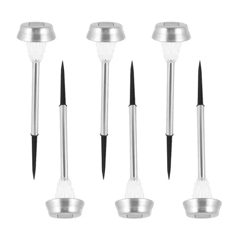6Pcs/Pack Solar Torch Lights Warmwhite Floodlight Yard Garden Pathway Lamp