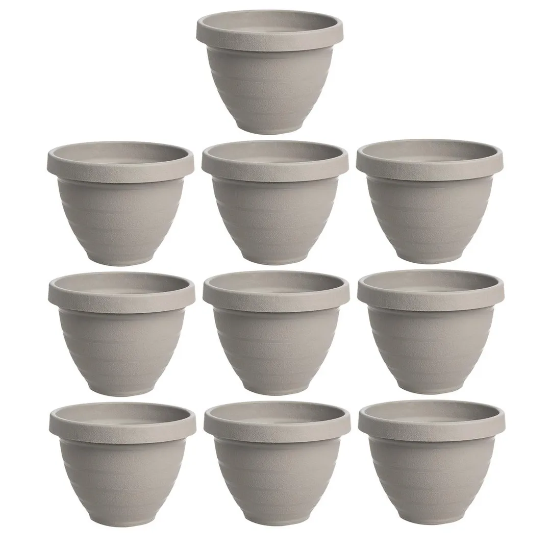 HC Companies (10 Pack) 6" Outdoor Indoor Self Watering Planters: Plastic Planter Pots, Urn Planter Set For Flower Pots, Herb Planter, Garden Planters, photo 2 of 5