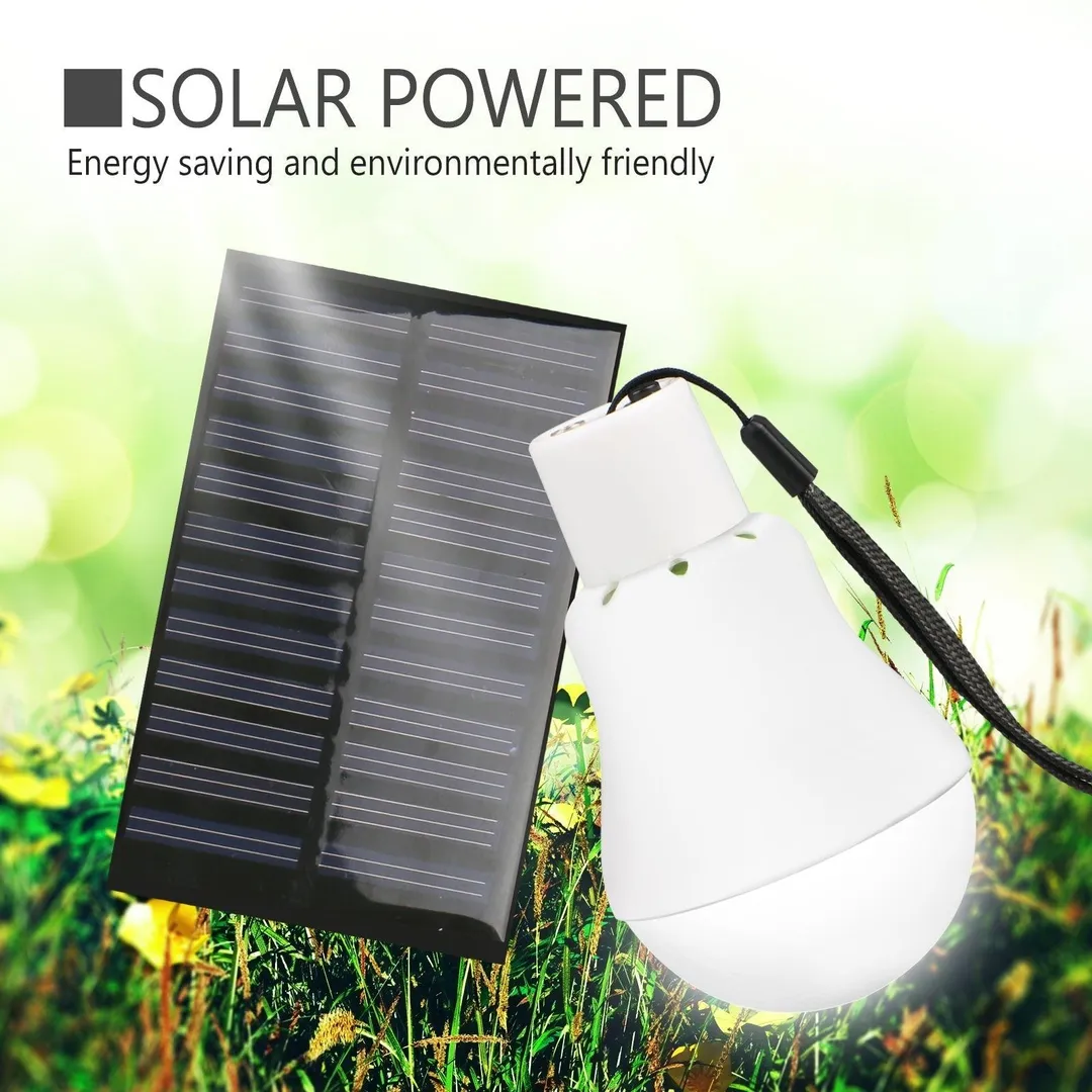 TSV 4Packs Portable Solar Powered Led Bulb Lights Outdoor Solar Energy Lamp Lighting for Home Fishing Camping Emergency & Other Outdoor Activities, photo 5 of 7