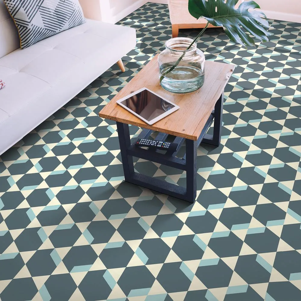IVC Madison Avenue Blue and Grey Residential Vinyl Sheet, Sold by 13.2 ft. Wide x Custom Length, photo 2 of 5