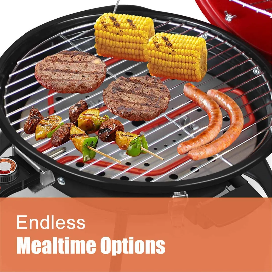 Techwood Electric BBQ Grill Indoor Outdoor Picnic Party Home Garden Camping Roasting Barbecue Stand Grill, photo 8 of 11