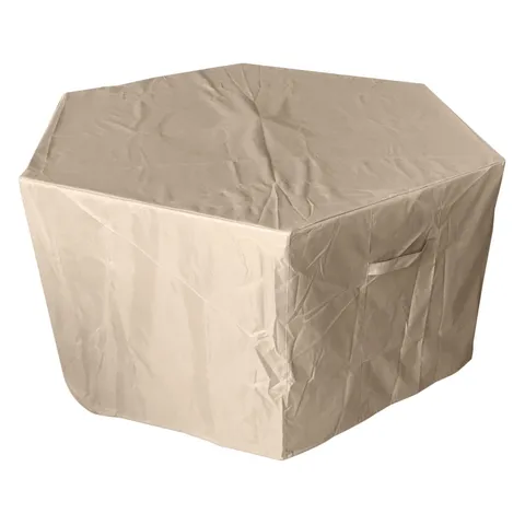 Heavy-Duty Hexagon Firepit Cover, Camel