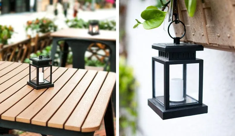 TOPCHANCES Solar Lights Solar Lanterns Dancing Flame Outdoor Hanging Lanterns Lights Decoration Lighting Solar Powered Waterproof Umbrella Lanterns Night Light Auto Sensor for Garden Patio Yard, photo 10 of 11