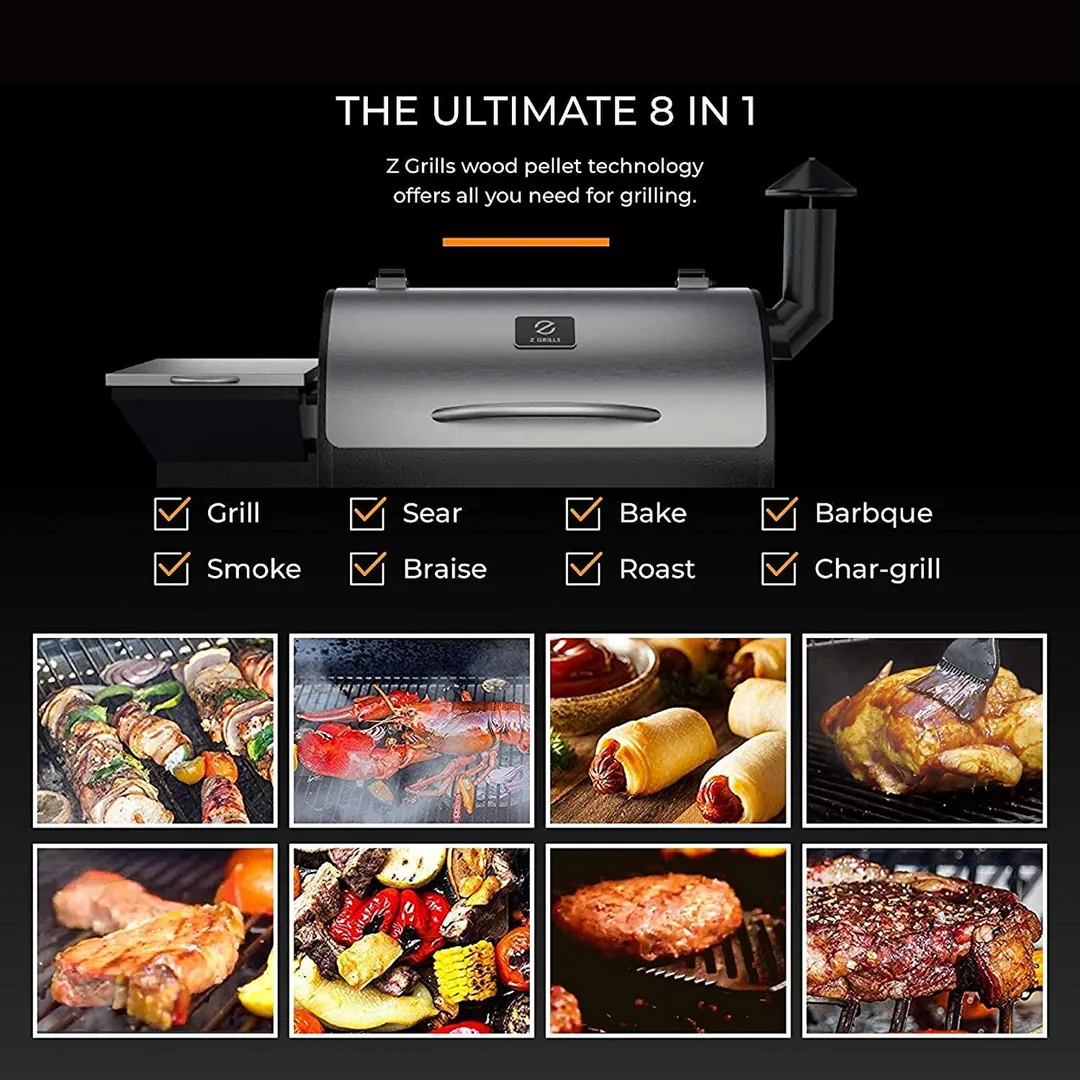 Z Grills 1000E Smart Wood Pellet Grill 8 in1 Outdoor BBQ Smoker 1000 SQ Inches Cooking Area, photo 6 of 8