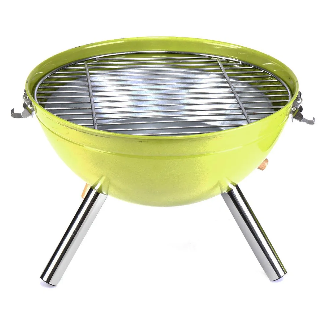 12X17 Inch Portable Charcoal Grill BBQ Grill Kettle Charcoal Barbecue Grill and Smoker Tailgating Small Outdoor Grills Round Standing Camping Grilling Heat Control Steel(Dia. 12"), photo 7 of 9
