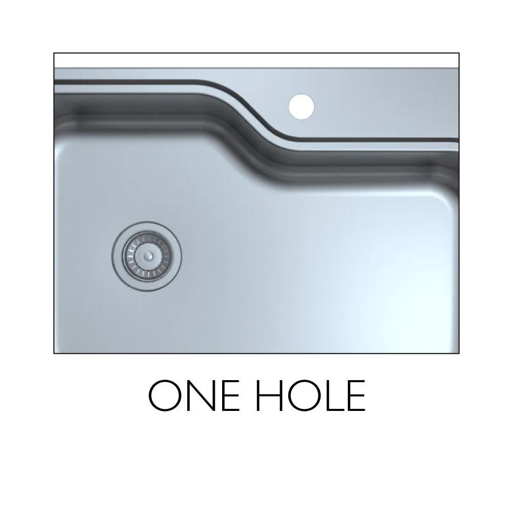 Design House 113118 Single Bowl 1-Hole 33x22x8 in. 18 Gauge Kitchen Sink, Stainless Steel, photo 8 of 9