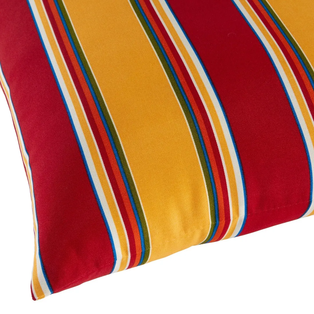Carnival Stripe 17 x 17 in. Outdoor Square Accent Pillow, Set of 2, photo 3 of 5