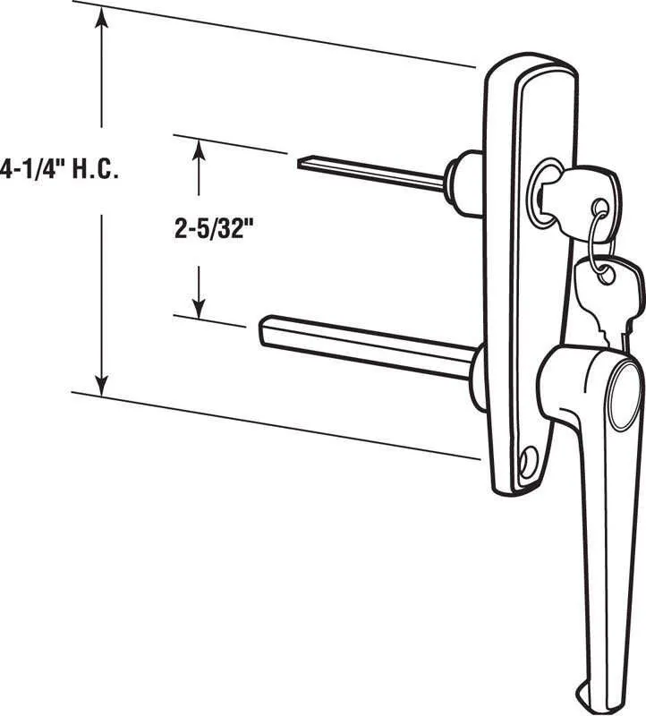 Prime-Line 6 in. W X 3-1/8 in. L Diecast L Handle, photo 2 of 2
