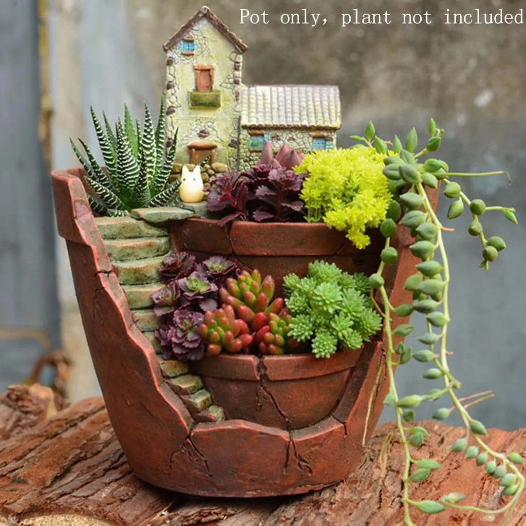 Large Size Sky Garden Succulent Herb Planter Flower Basket Pot Trough Box Plant Home Decor Christmas Gift Present, photo 2 of 5