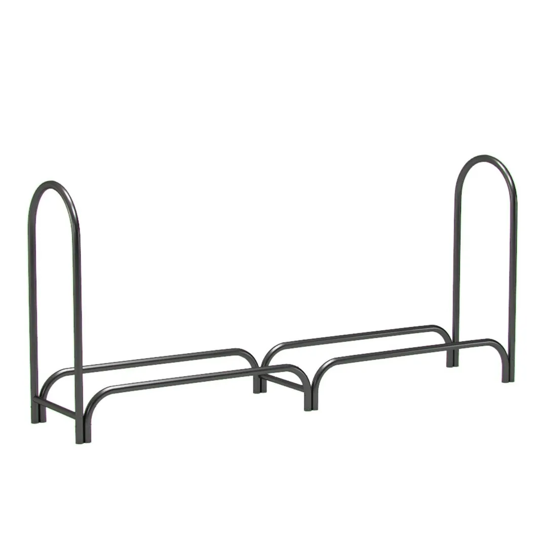 Gibson Living  8 ft Heavy Duty Firewood Shelter Log Rack for Fireplaces and Fire Pits to Enjoy a Real Fire or Complement Vent-Free, Propane, Gas, Gas Inserts, Ethanol, Electric, Indoor Outdoor Firepla, photo 3 of 5