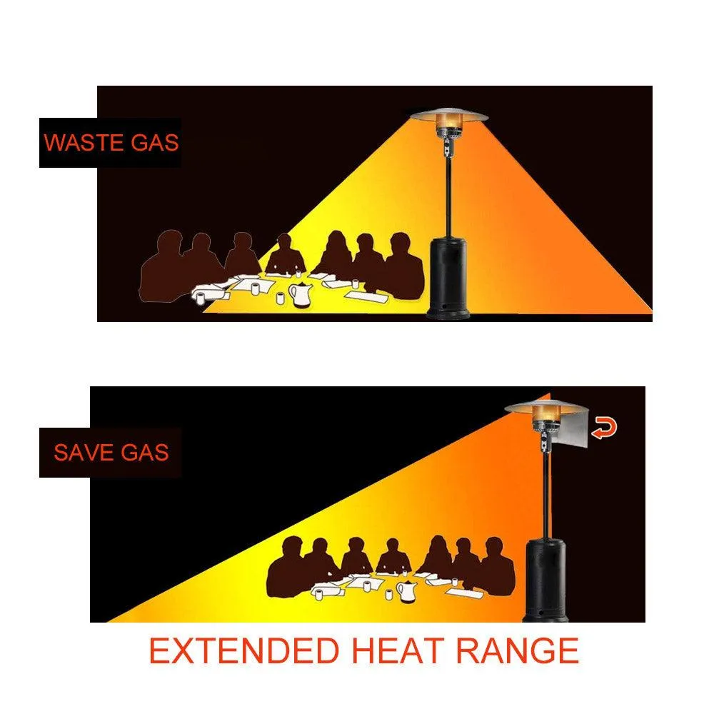 Lemonbest Outdoor Courtyard Heater Reflector Shield Patio Heater Heat Focusing Reflector for Round Natural Gas Propane Garden Heaters, photo 8 of 8