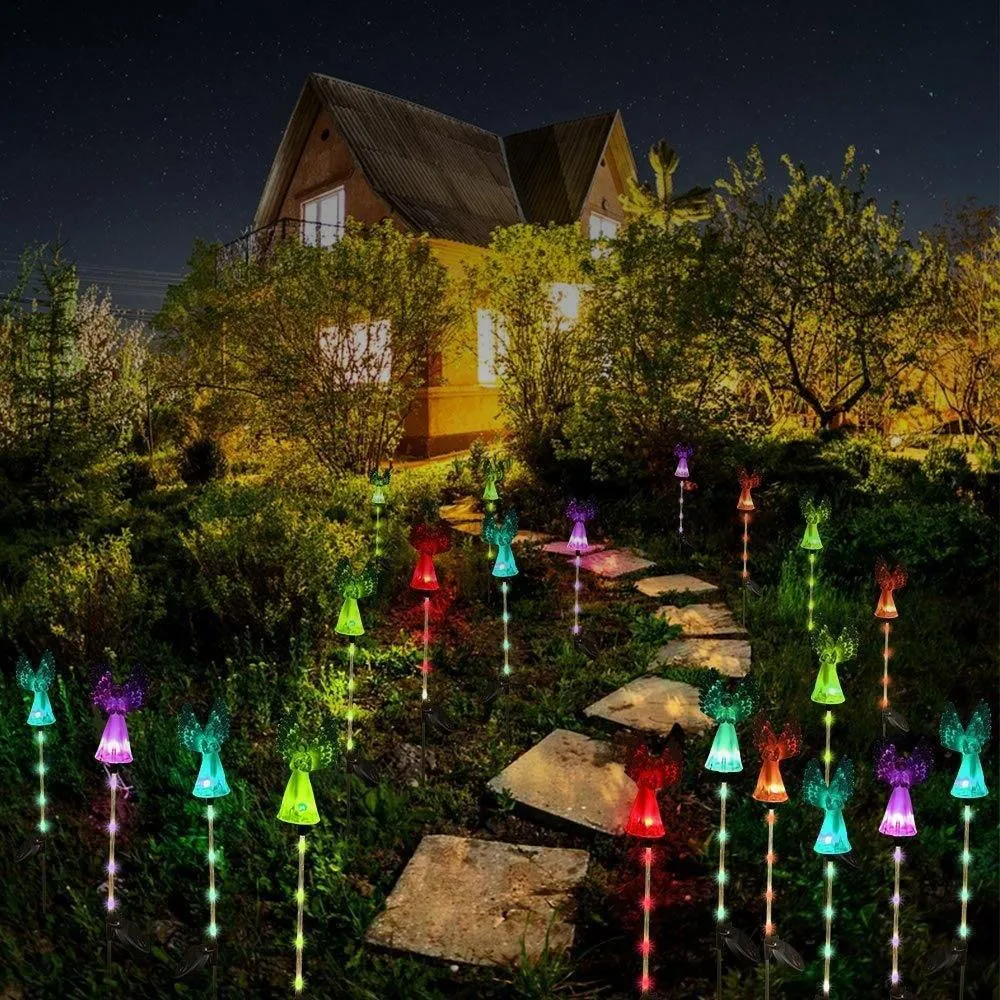Willstar Christmas Outdoor Garden Light Angel Stake Lights Lawn LED Solar Smart Garden Xmas Party Decor Lamp, photo 2 of 6