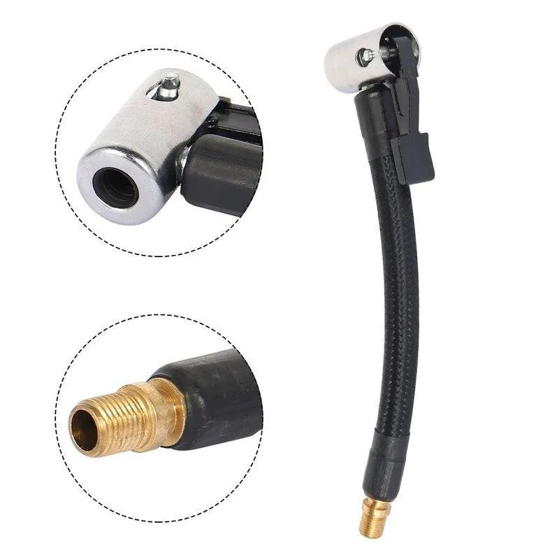 Willstar Locking Air Chuck with Air Hose and Standard Tire Valve Fine Thread, Air Inflator Hose Adapter for Twist on Convert To Lock on Connection, photo 2 of 10