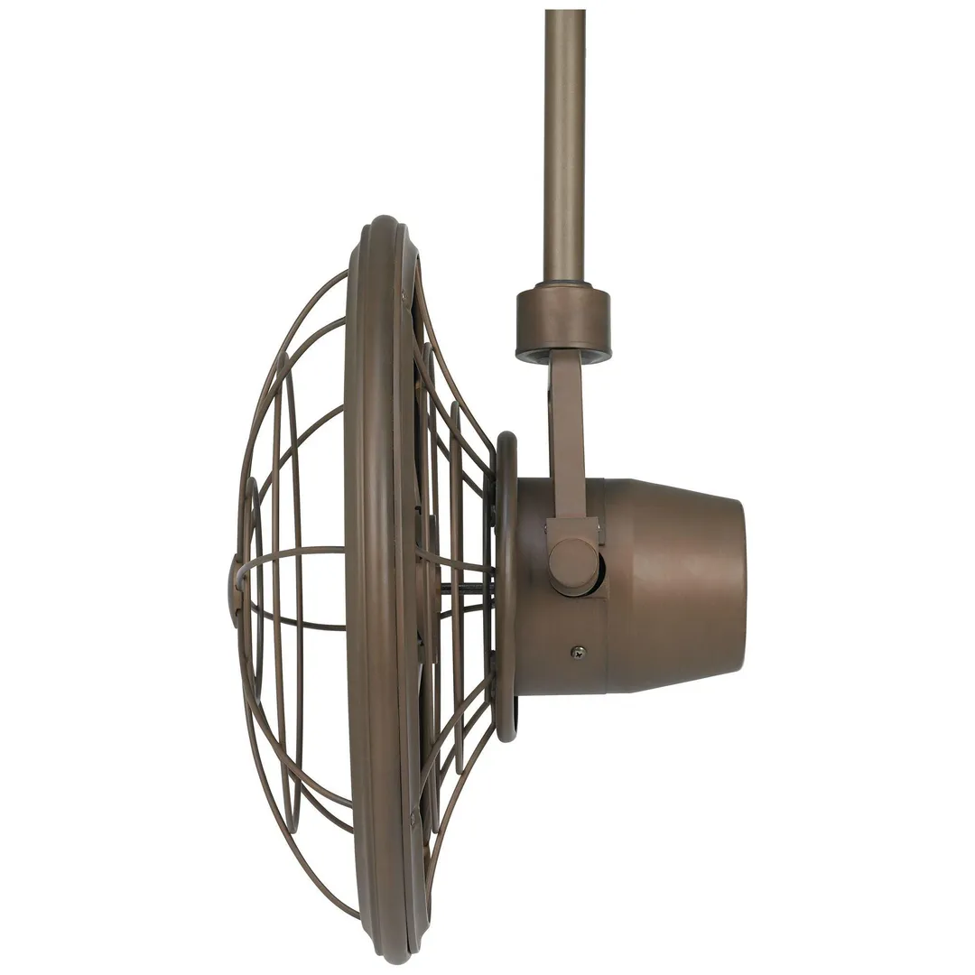 Casa Vieja 18" Casa Vieja Mission Outdoor Ceiling Fan with Wall Control Mounted Adjustable Oil Rubbed Bronze Cage Damp Rated for Patio Porch, photo 7 of 7